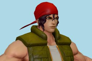 KOF Ralf King-of-Fighters, kof, man, male, people, human, xna, characters, rigged